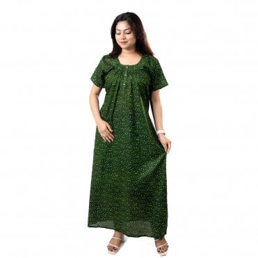 Women's Printed Cotton Nightie - ML 82232