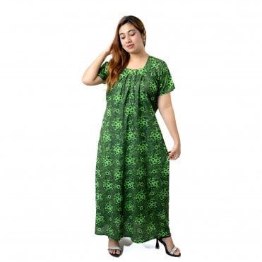 Women's Printed Cotton Nightie - ML 82234