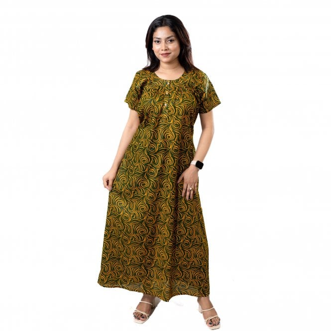 Women's Printed Cotton Nightie - ML 82236