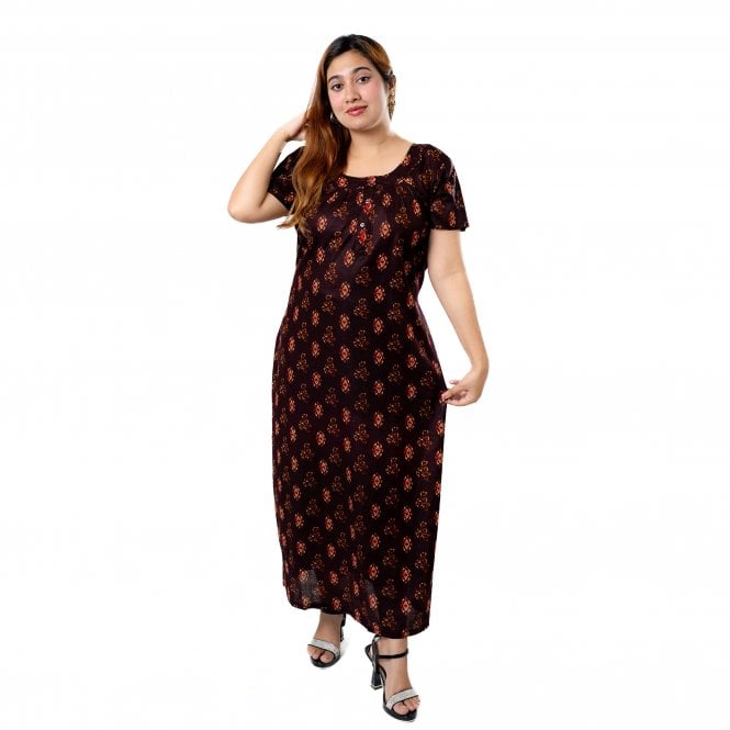 Women's Printed Cotton Nightie - ML 82237