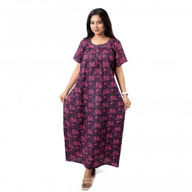 Women's Printed Cotton Nightie - ML 82242