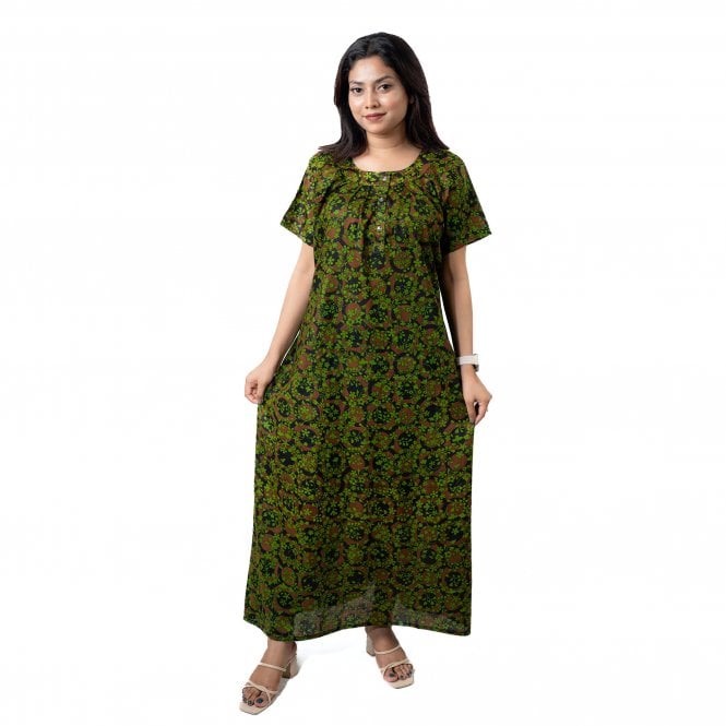 Women's Printed Cotton Nightie - ML 82245