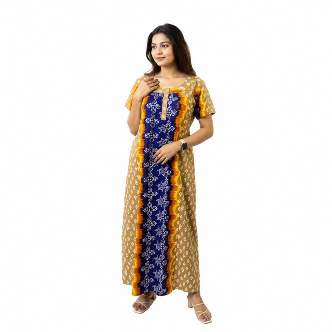 Women's Printed Cotton Nightie - ML 82247