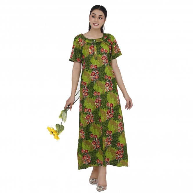 Women's Printed Cotton Nightie - ML 82250