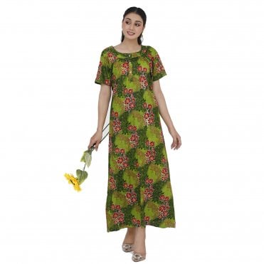 Women's Printed Cotton Nightie - ML 82250